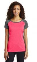 Sport-Tek ® Ladies Heather-On-Heather Contender ™ Scoop Neck Tee